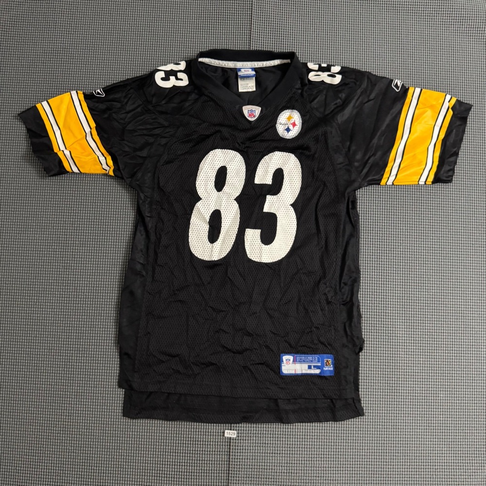Reebok NFL Pittsburgh Steelers Heath Miller 83‎ Jersey Youth Large Black Gold